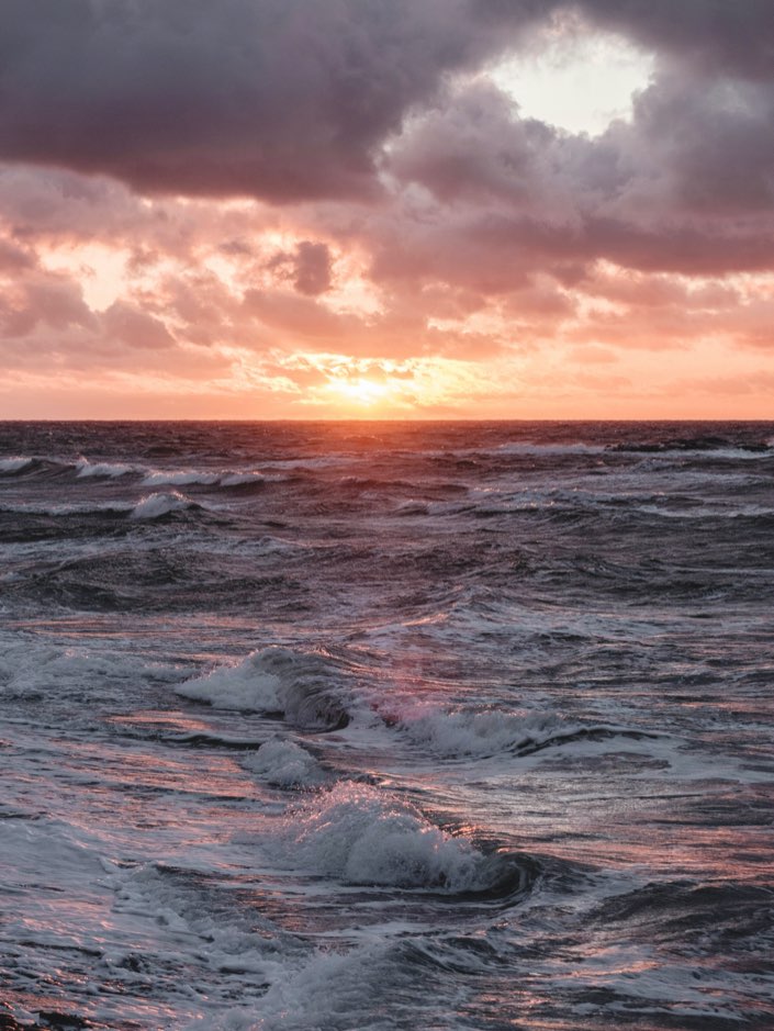 Solnedgång över havet